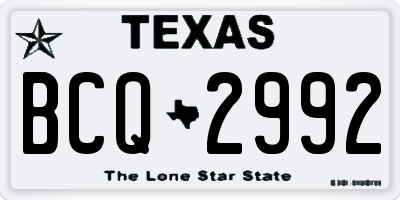 TX license plate BCQ2992