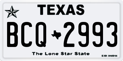 TX license plate BCQ2993