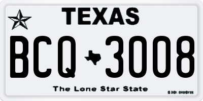 TX license plate BCQ3008