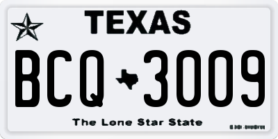 TX license plate BCQ3009