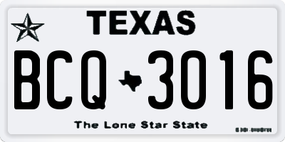 TX license plate BCQ3016