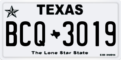 TX license plate BCQ3019