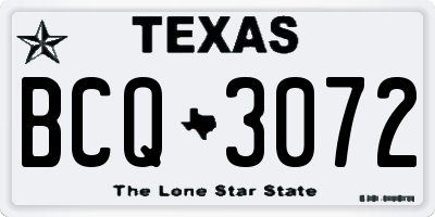 TX license plate BCQ3072