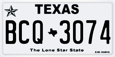 TX license plate BCQ3074