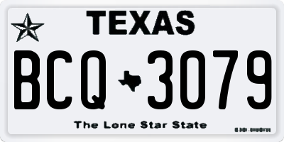 TX license plate BCQ3079