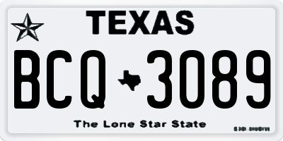 TX license plate BCQ3089