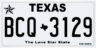 TX license plate BCQ3129