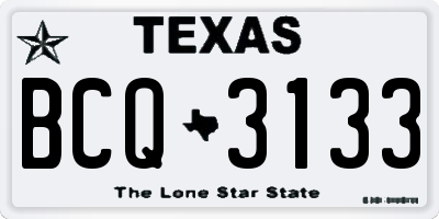 TX license plate BCQ3133
