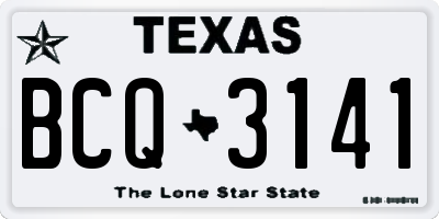 TX license plate BCQ3141