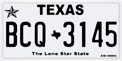 TX license plate BCQ3145