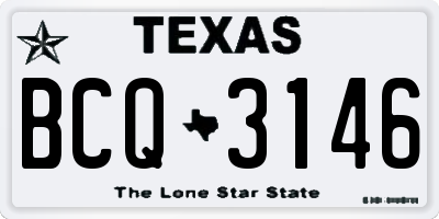 TX license plate BCQ3146
