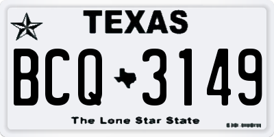 TX license plate BCQ3149