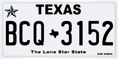 TX license plate BCQ3152