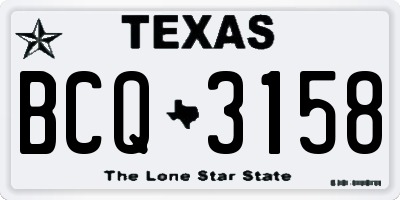 TX license plate BCQ3158