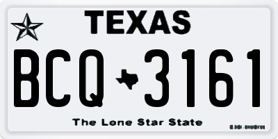 TX license plate BCQ3161
