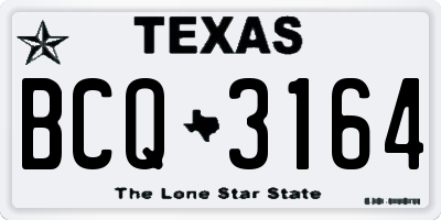 TX license plate BCQ3164