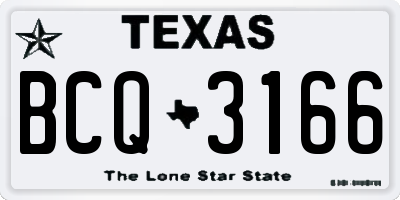 TX license plate BCQ3166