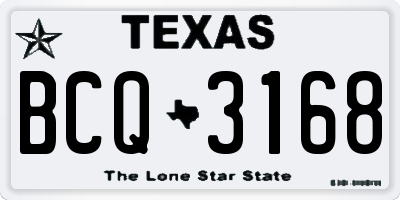 TX license plate BCQ3168