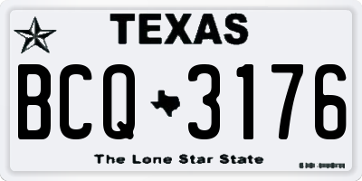TX license plate BCQ3176