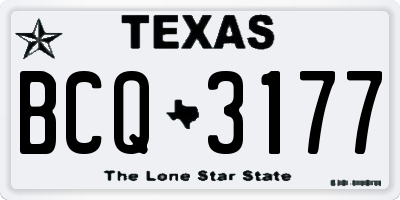 TX license plate BCQ3177