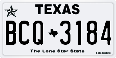 TX license plate BCQ3184