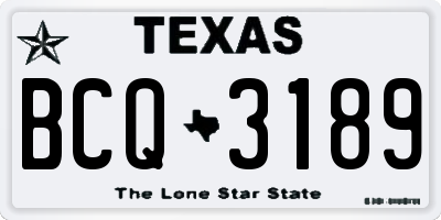 TX license plate BCQ3189