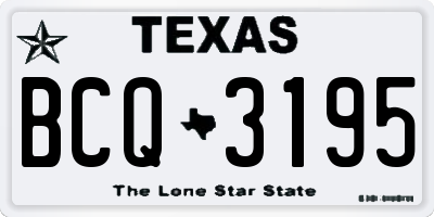 TX license plate BCQ3195