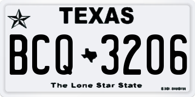 TX license plate BCQ3206
