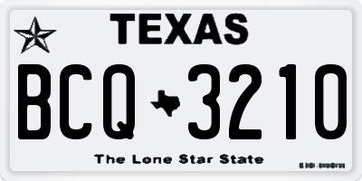 TX license plate BCQ3210