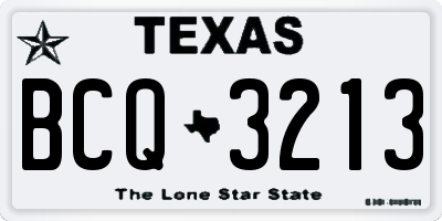 TX license plate BCQ3213