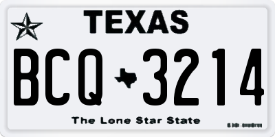 TX license plate BCQ3214