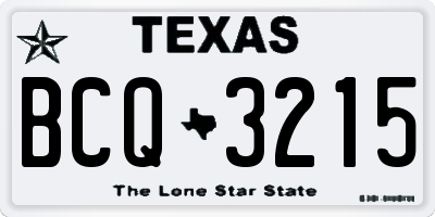 TX license plate BCQ3215