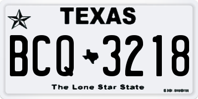 TX license plate BCQ3218