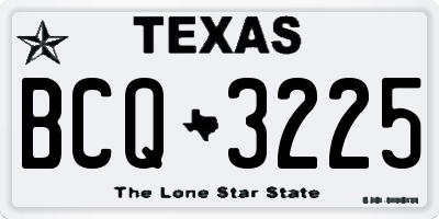 TX license plate BCQ3225
