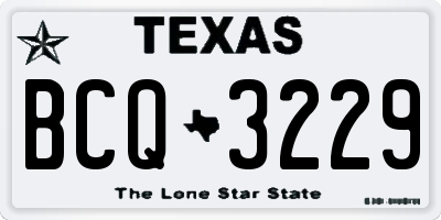 TX license plate BCQ3229