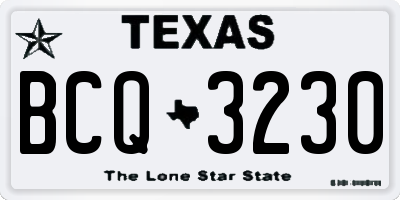 TX license plate BCQ3230
