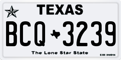 TX license plate BCQ3239