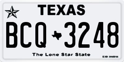 TX license plate BCQ3248
