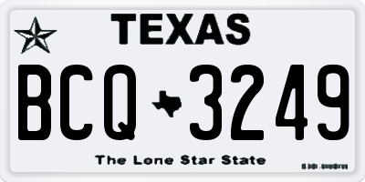 TX license plate BCQ3249