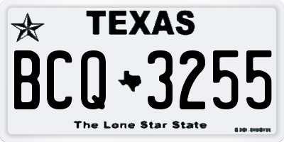TX license plate BCQ3255