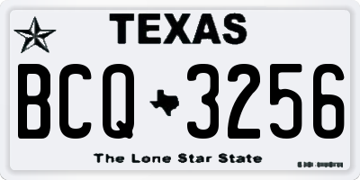 TX license plate BCQ3256