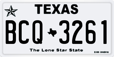 TX license plate BCQ3261