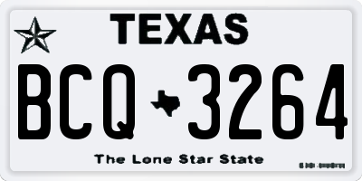 TX license plate BCQ3264