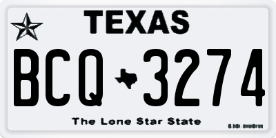 TX license plate BCQ3274
