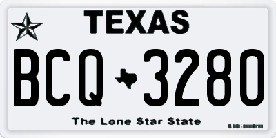 TX license plate BCQ3280