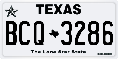 TX license plate BCQ3286