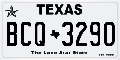 TX license plate BCQ3290