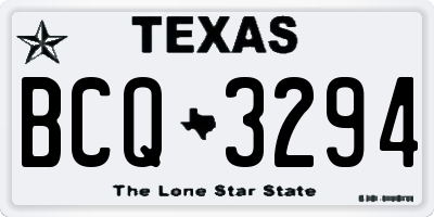 TX license plate BCQ3294