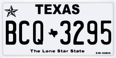 TX license plate BCQ3295