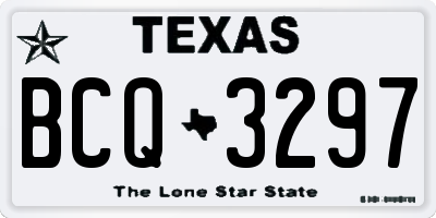 TX license plate BCQ3297